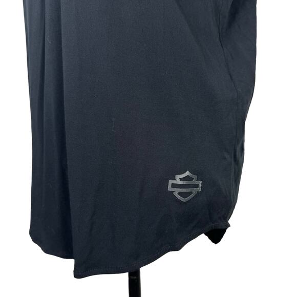 Harley-Davidson NWT Women's Stretch Rayon Short Sleeve Logo Popover Shirt - Picture 6 of 11